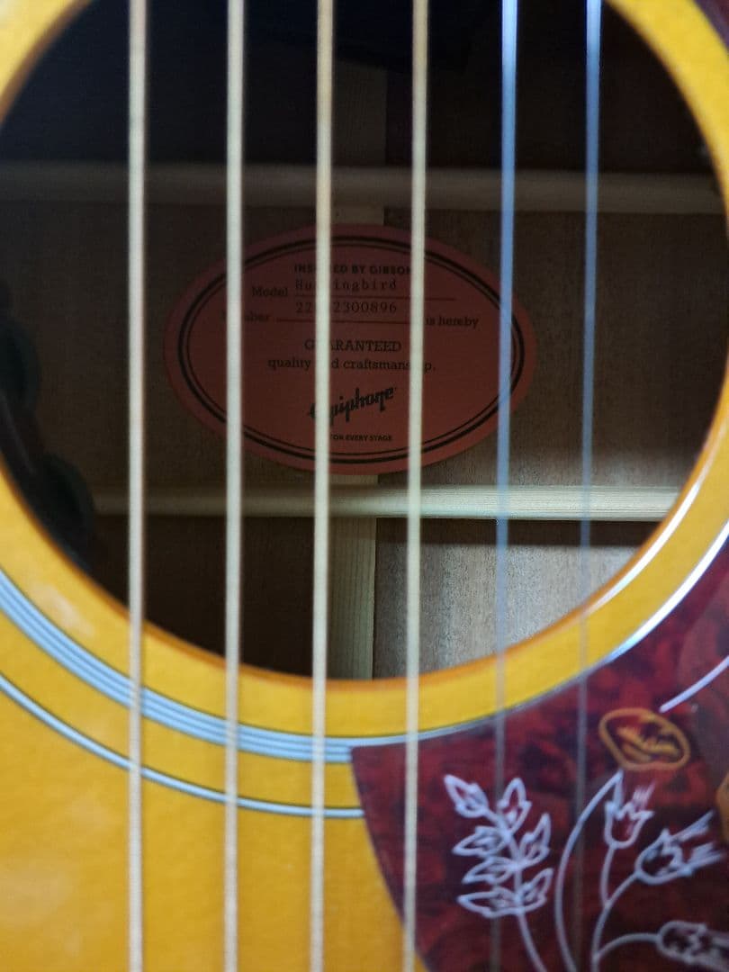 極上！Epiphone ハミングバードマスタービルド　アコギ