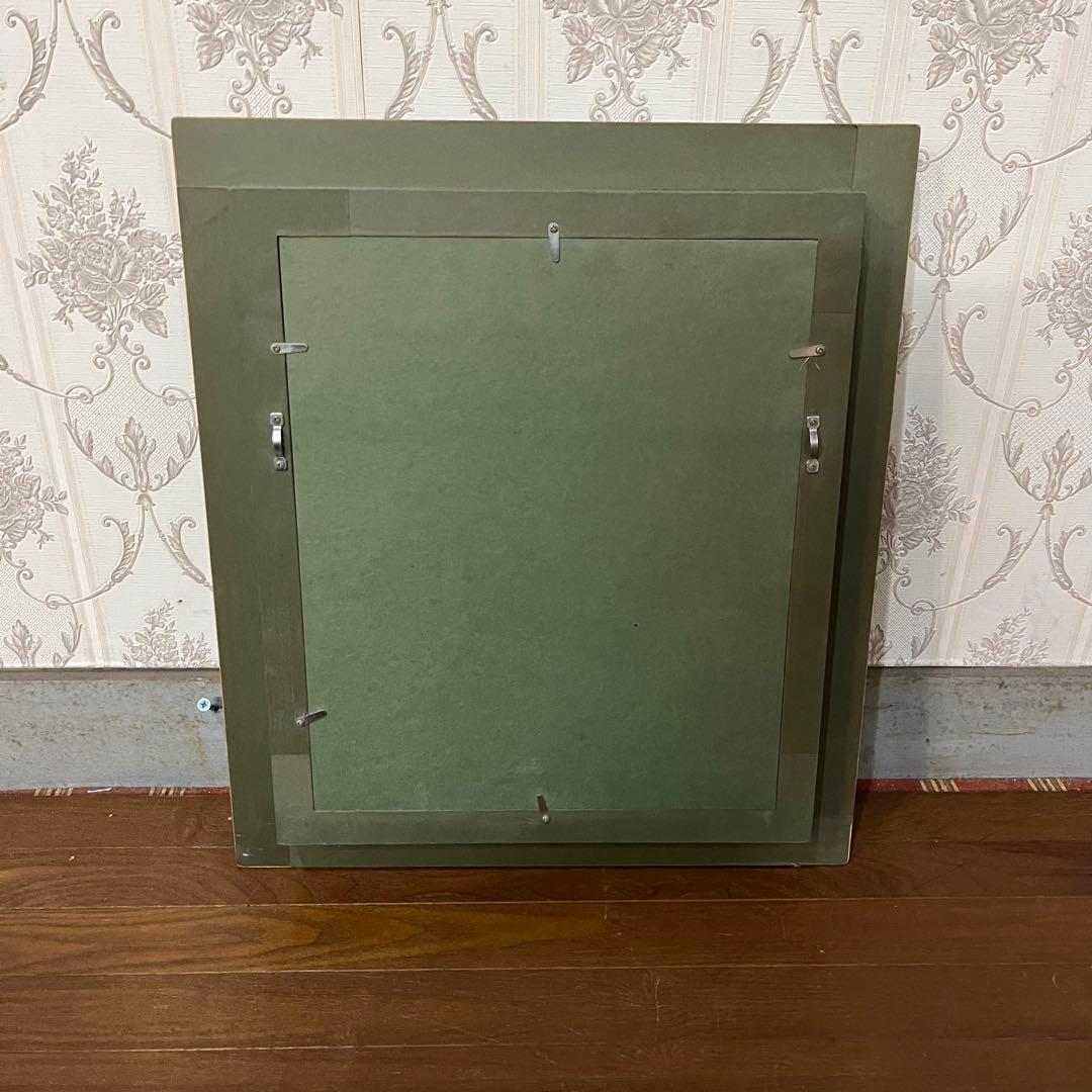 【アンティーク】額装 額縁 女神ミネルヴァ オリエント 福来郎 フクロウ 縁起物