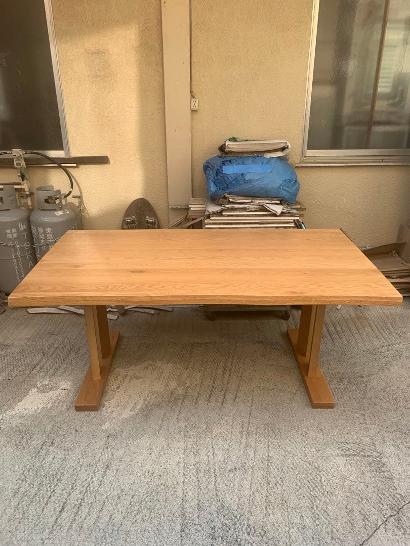 美品ダイニングテーブル 幅165cm タモ材 ウィドゥ・スタイル 食卓テーブル
