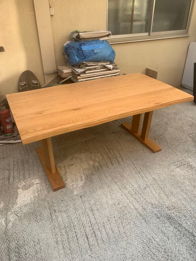 美品ダイニングテーブル 幅165cm タモ材 ウィドゥ・スタイル 食卓テーブル