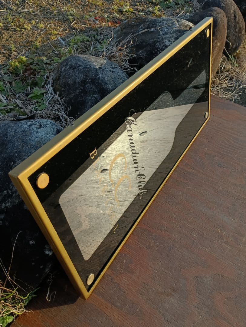 非売品　ヴィンテージ　パブミラー　カナディアンクラブ ゴールド　金属　C.C.