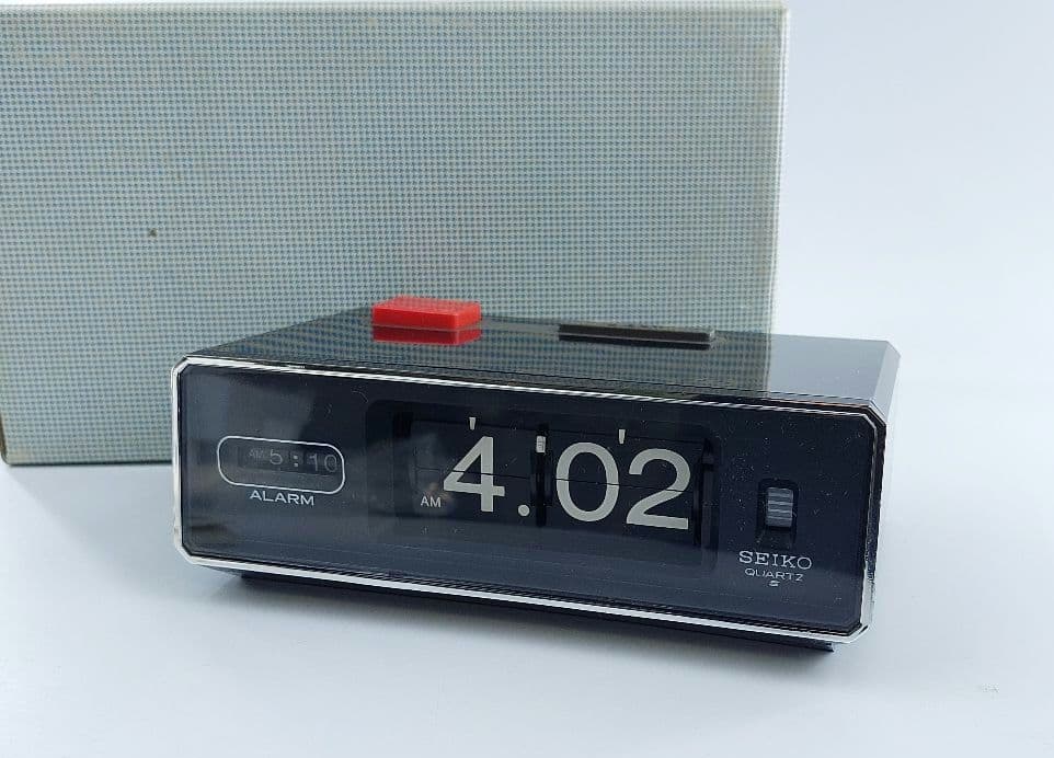 SEIKO ダイレクトクオーツ アラーム 時計 服部時計店 箱入 パタパタ時計
