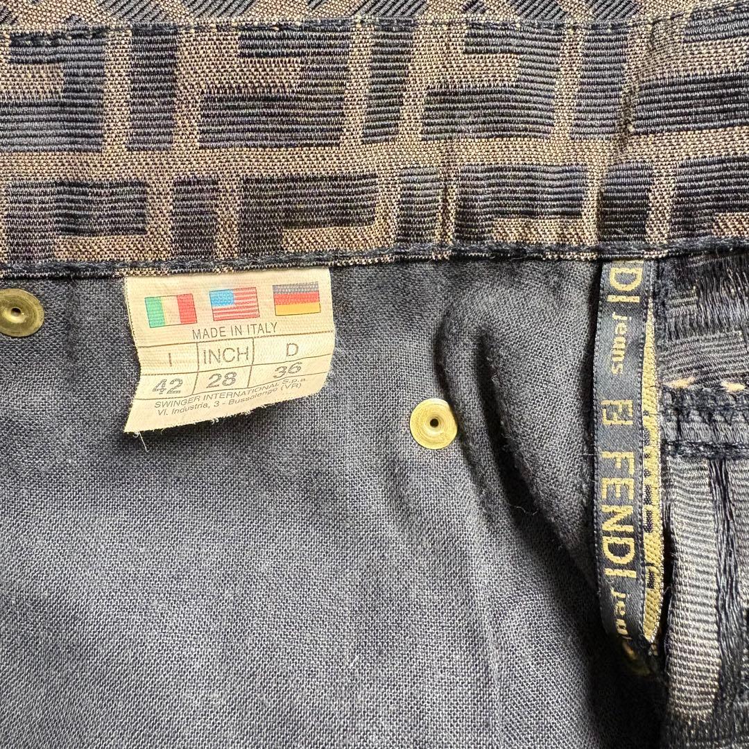 FENDI ズッカ柄　ジャガード　タイトスカート　イタリア製