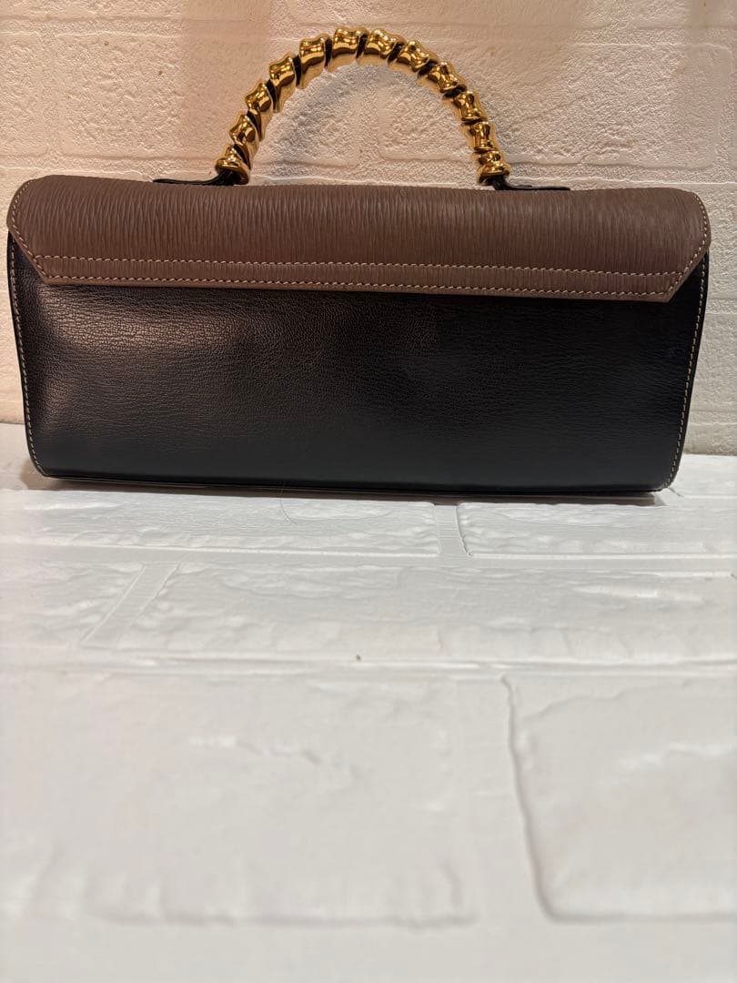 LOEWE レザー ハンドバッグ ブラウン ブラック