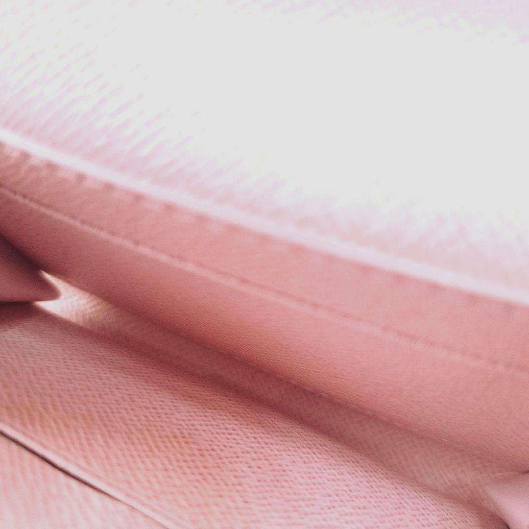 ルイヴィトン ポルトモネロザリ ダミエ 折り財布 ローズバレリーヌ