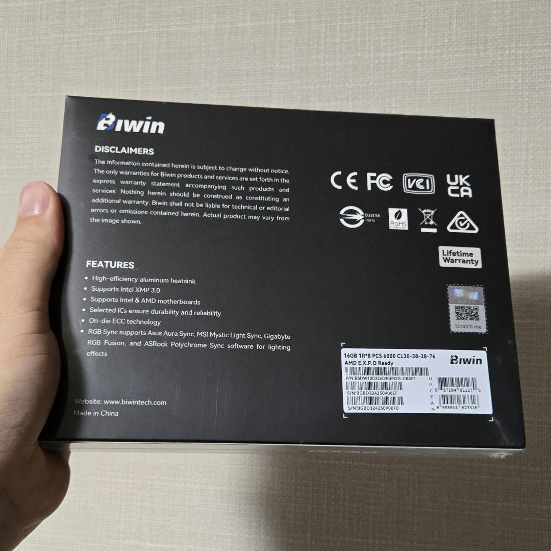 メモリー Biwin DW100 DDR5 32GB (2x16GB)