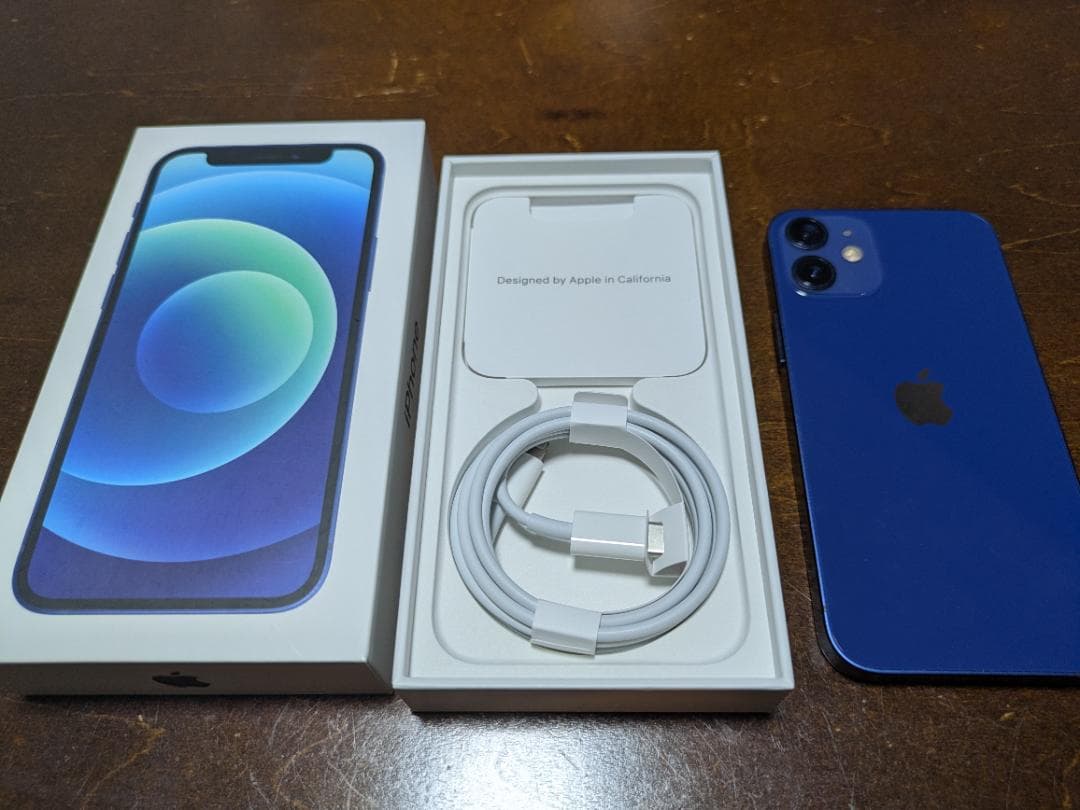 SIMフリー iPhone 12 mini 青 本体 白ロム おまけ有