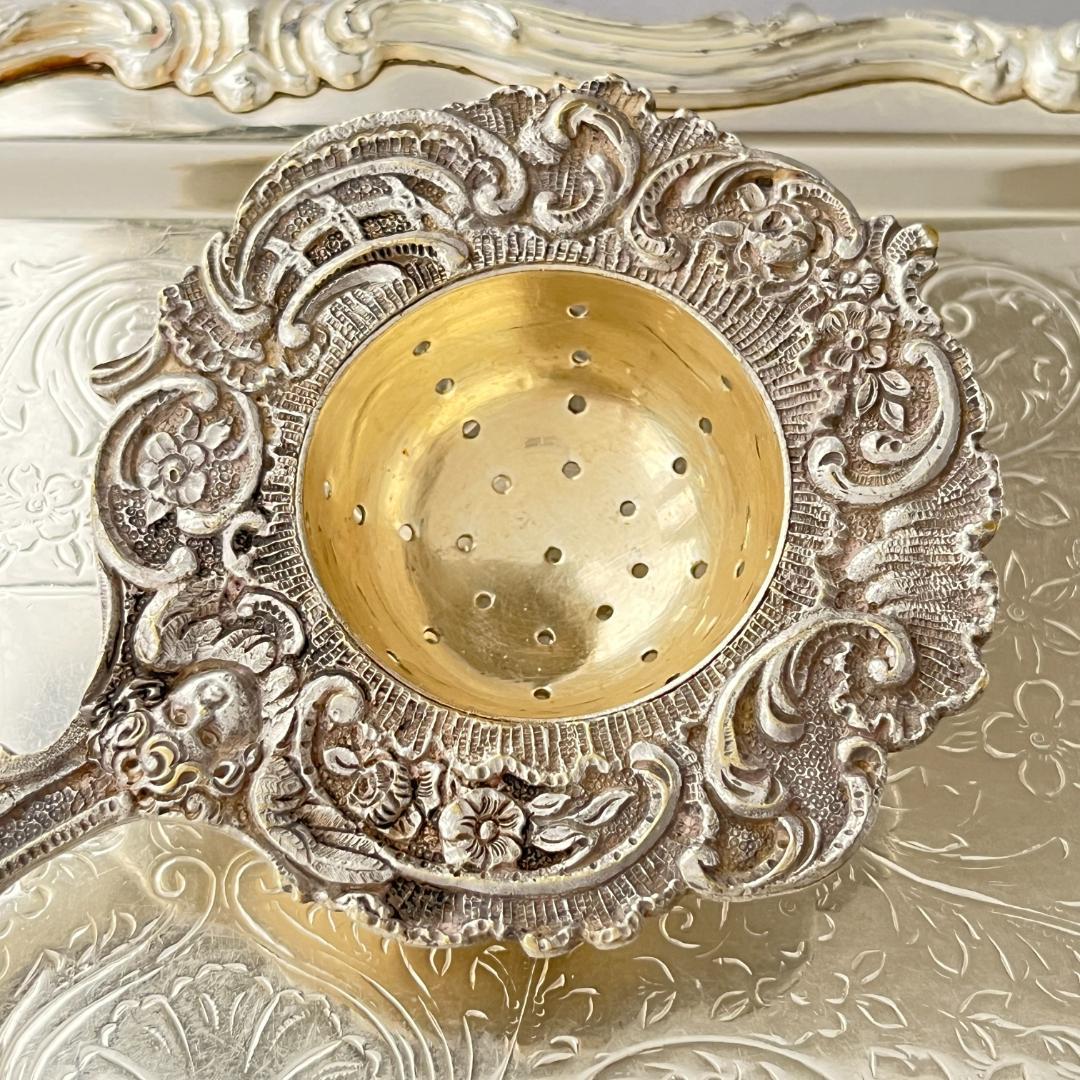 【ドイツ】天使のティーストレナー【シルバープレート】15cm