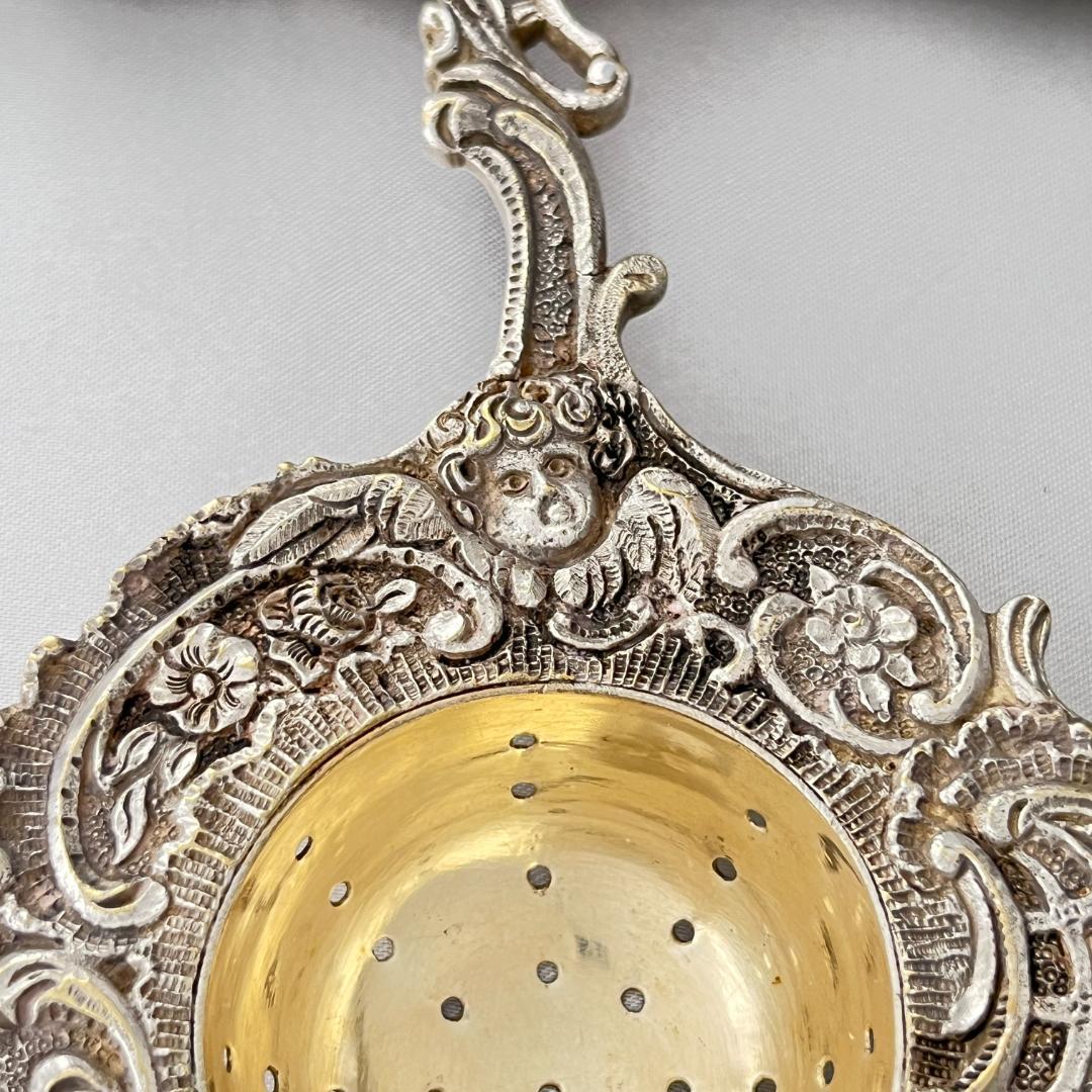 【ドイツ】天使のティーストレナー【シルバープレート】15cm