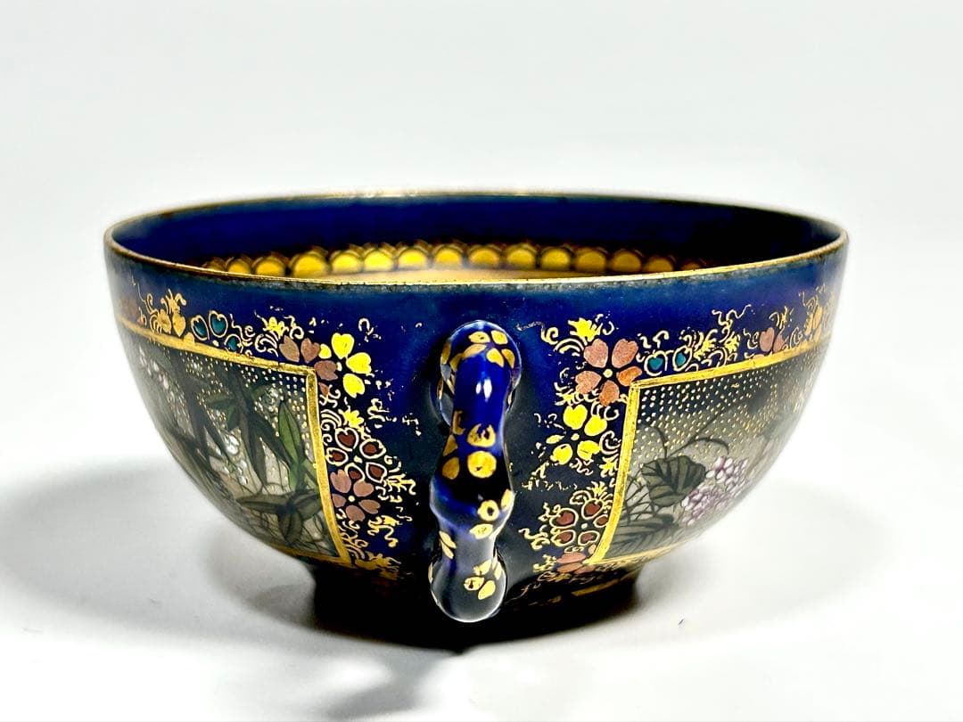 京薩摩の魁 錦光山宗兵衛 デミタスカップ 京焼 薩摩焼