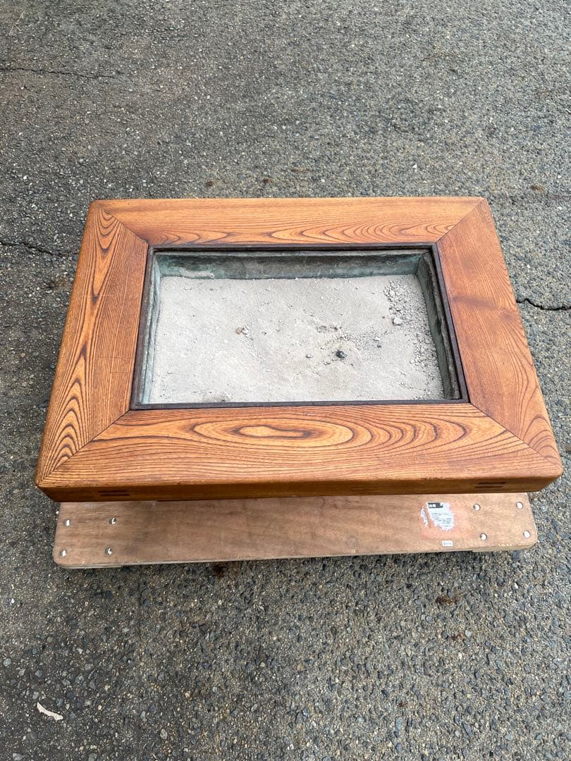 長火鉢　火鉢　囲炉裏座卓 引出し付き　灰付き　ローテーブル