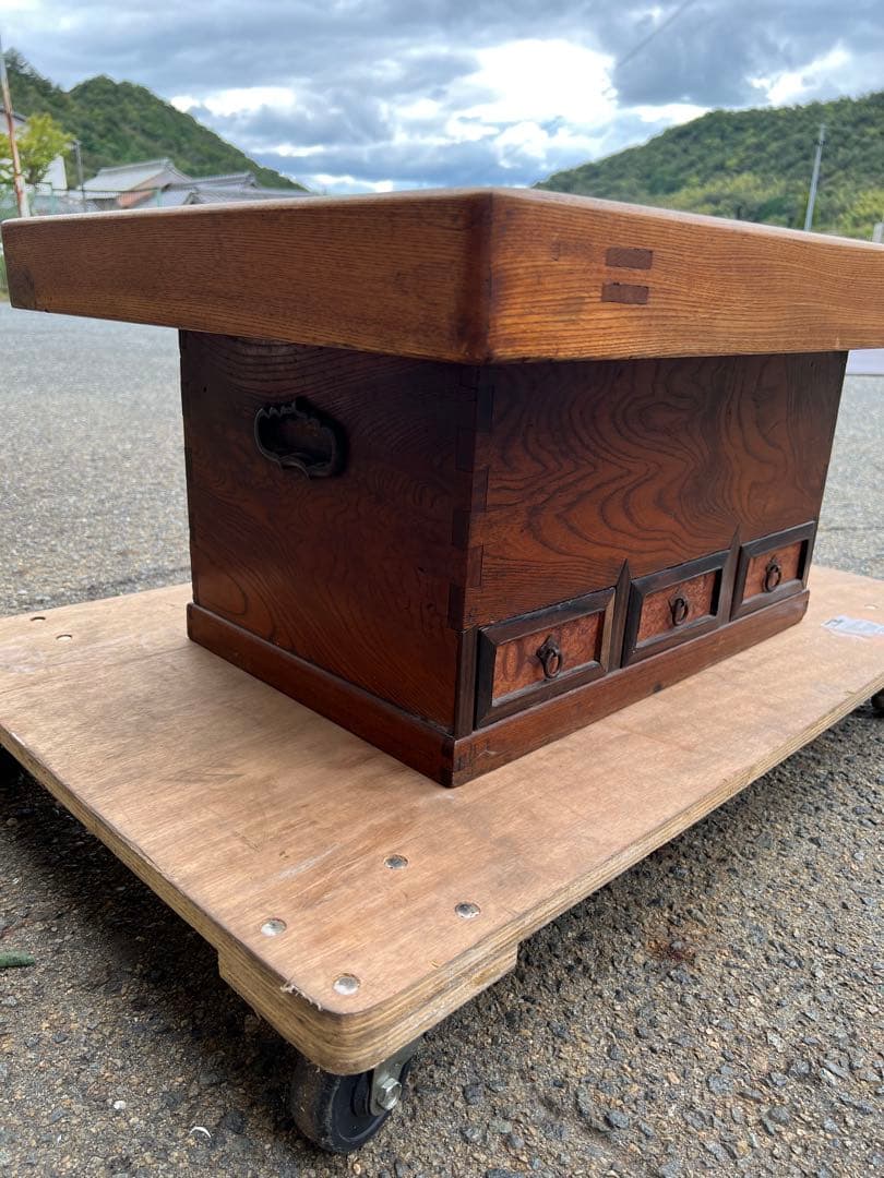 長火鉢　火鉢　囲炉裏座卓 引出し付き　灰付き　ローテーブル