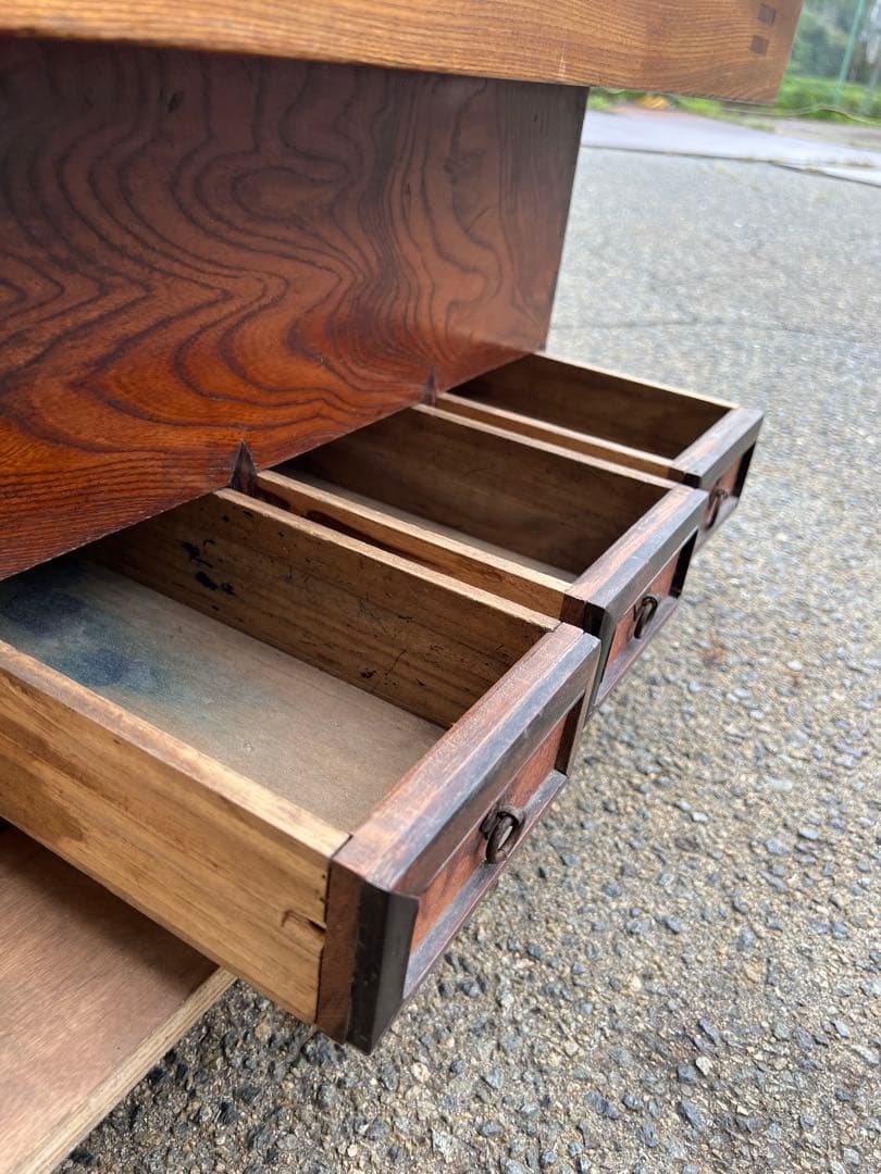 長火鉢　火鉢　囲炉裏座卓 引出し付き　灰付き　ローテーブル