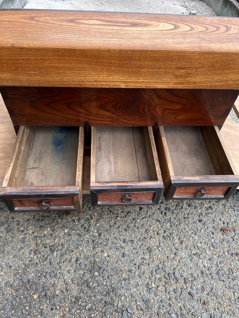 長火鉢　火鉢　囲炉裏座卓 引出し付き　灰付き　ローテーブル