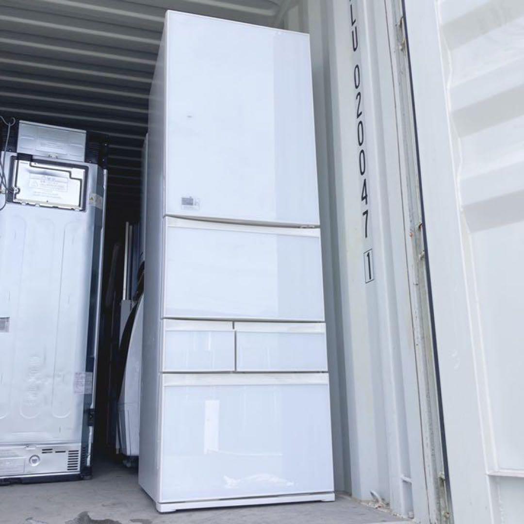 取付無料！高性能東芝おしゃれホワイトインテリアガラス5ドア冷蔵庫！洗濯機