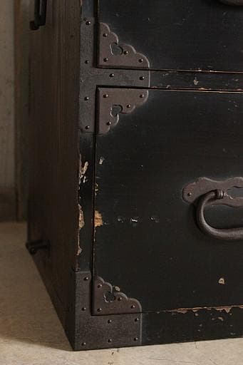 時代　庄内箪笥　2段　時代家具　収納タンス　古家具