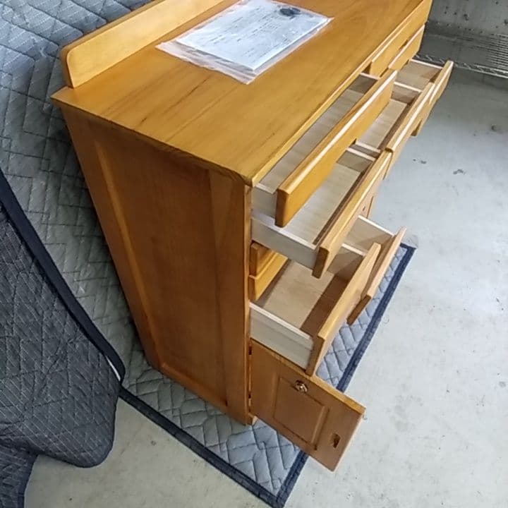 桐製マルチラック収納家具 15引出し+2扉収納