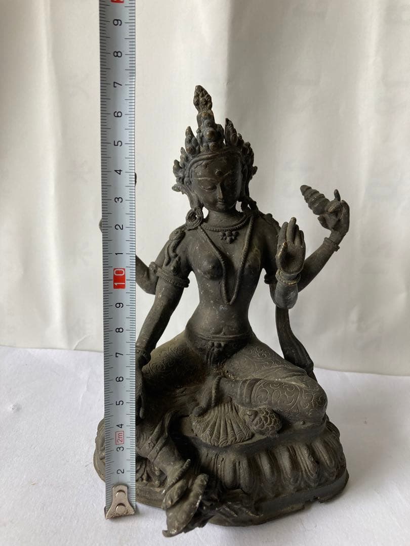 古仏像，古銅製，清時代。