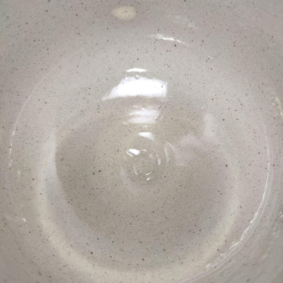 茶碗　膳所焼　岩崎新定　而妙斎筆