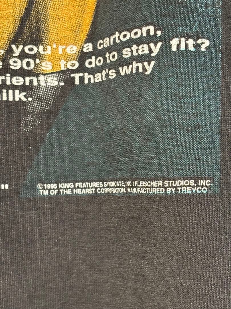 90s BETTY Got Milk？ Tee ブラック M ビンテージ 希少