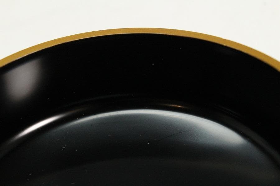 茶道具 遠山蒔絵 内縁 雲錦蒔絵 大棗 山下泰園作 共箱 美品(K-LC704)