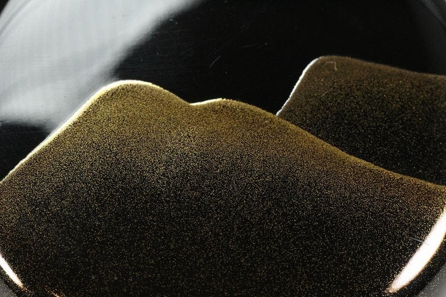 茶道具 遠山蒔絵 内縁 雲錦蒔絵 大棗 山下泰園作 共箱 美品(K-LC704)