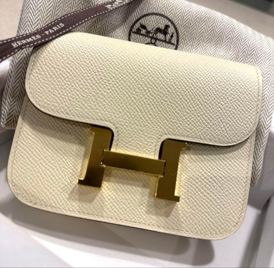 Kyoページです。HERMES コンスタンススリム　w刻印　クレ
