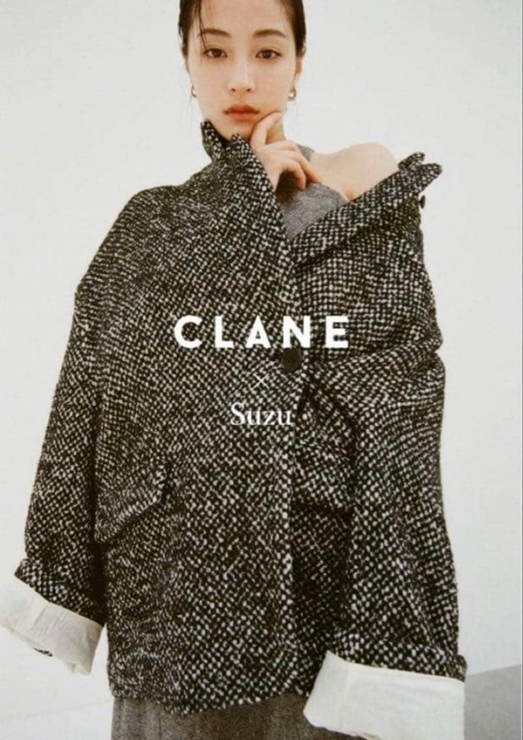 【美品】CLANE ツイード コート SuzuHirosex オーバー