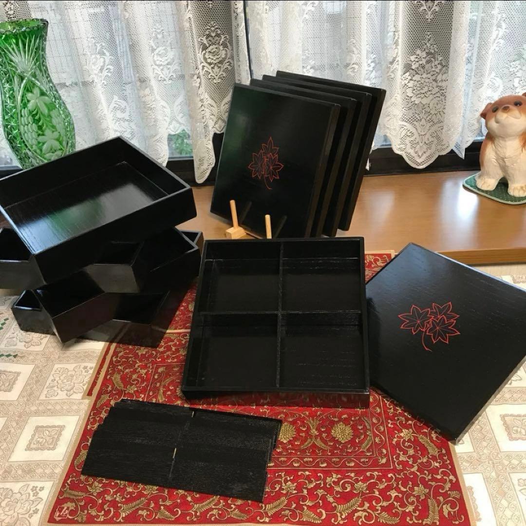 天然木　松花堂弁当箱　正月　重箱　会席料理