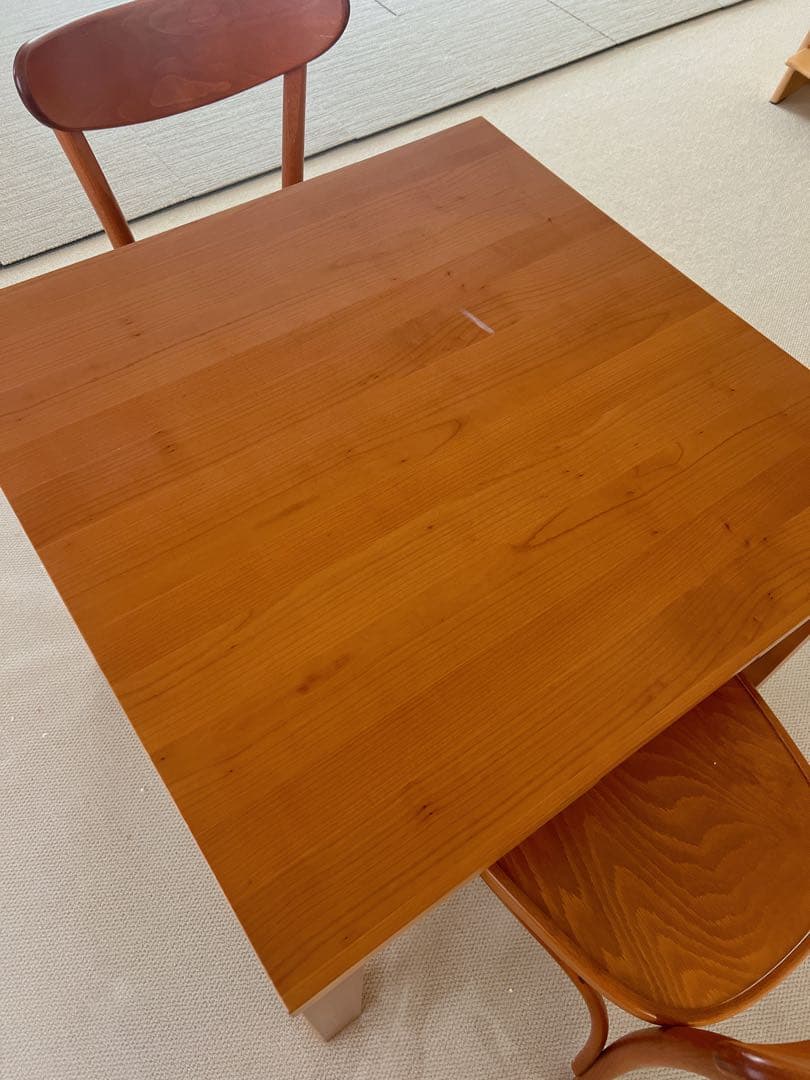 木目調 伸縮可能 ダイニングテーブル