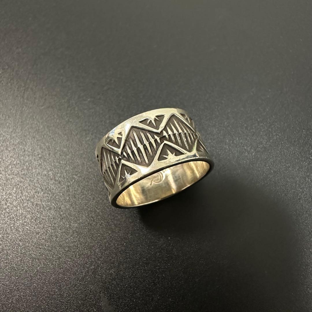 Navajo Darrell cadman スタンプワーク リング 19号