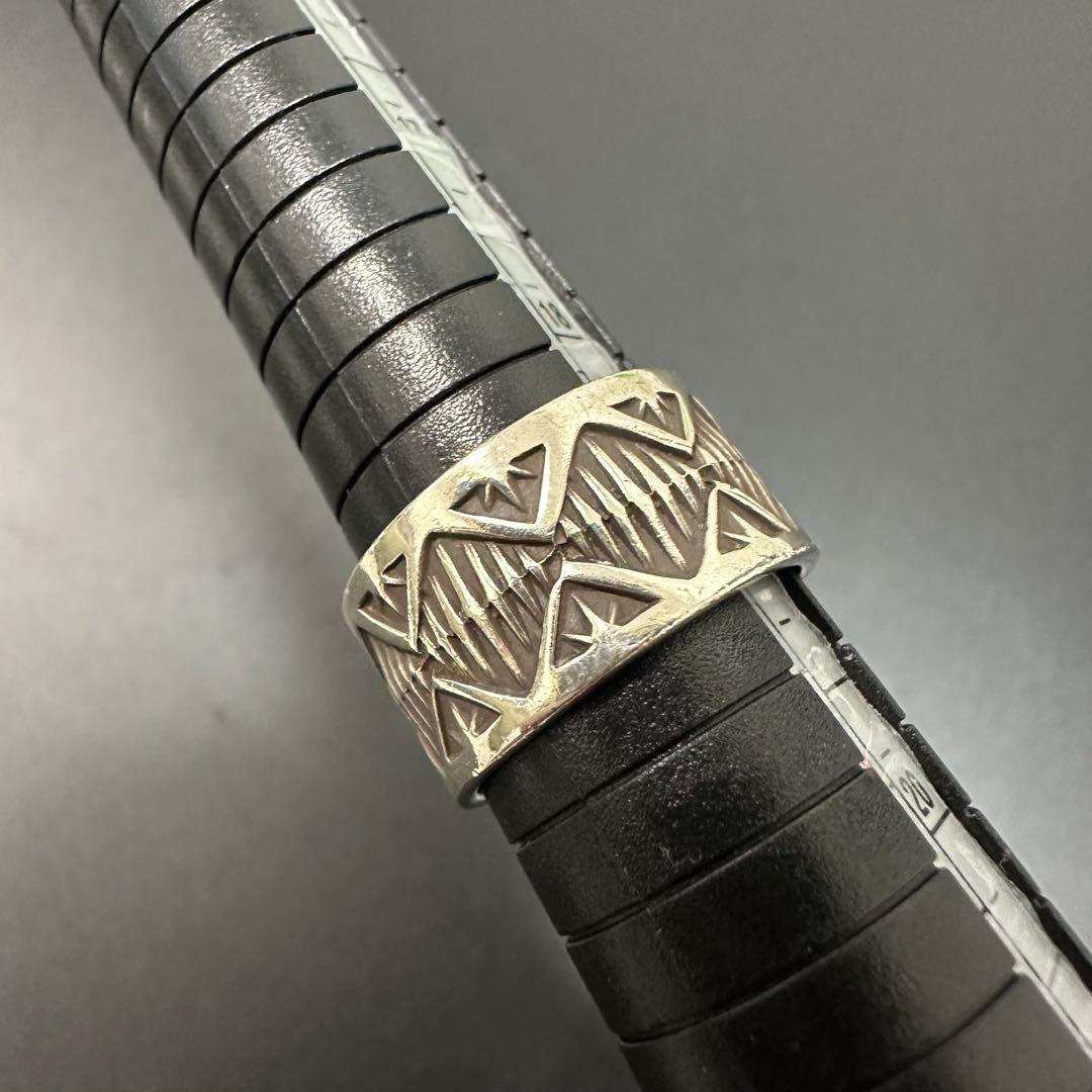 Navajo Darrell cadman スタンプワーク リング 19号