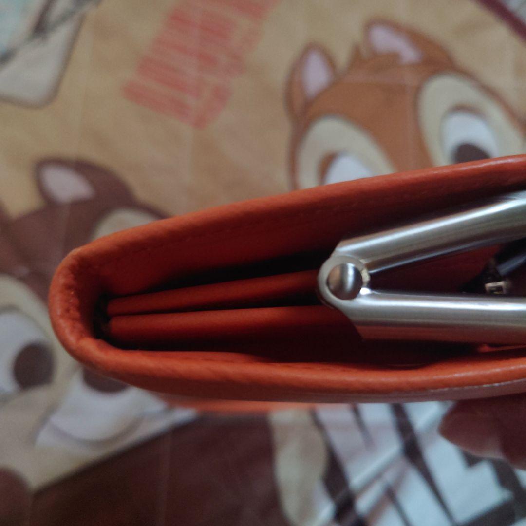 カワカワ折り財布ウォレット folded wallet がま口 レザー 本革