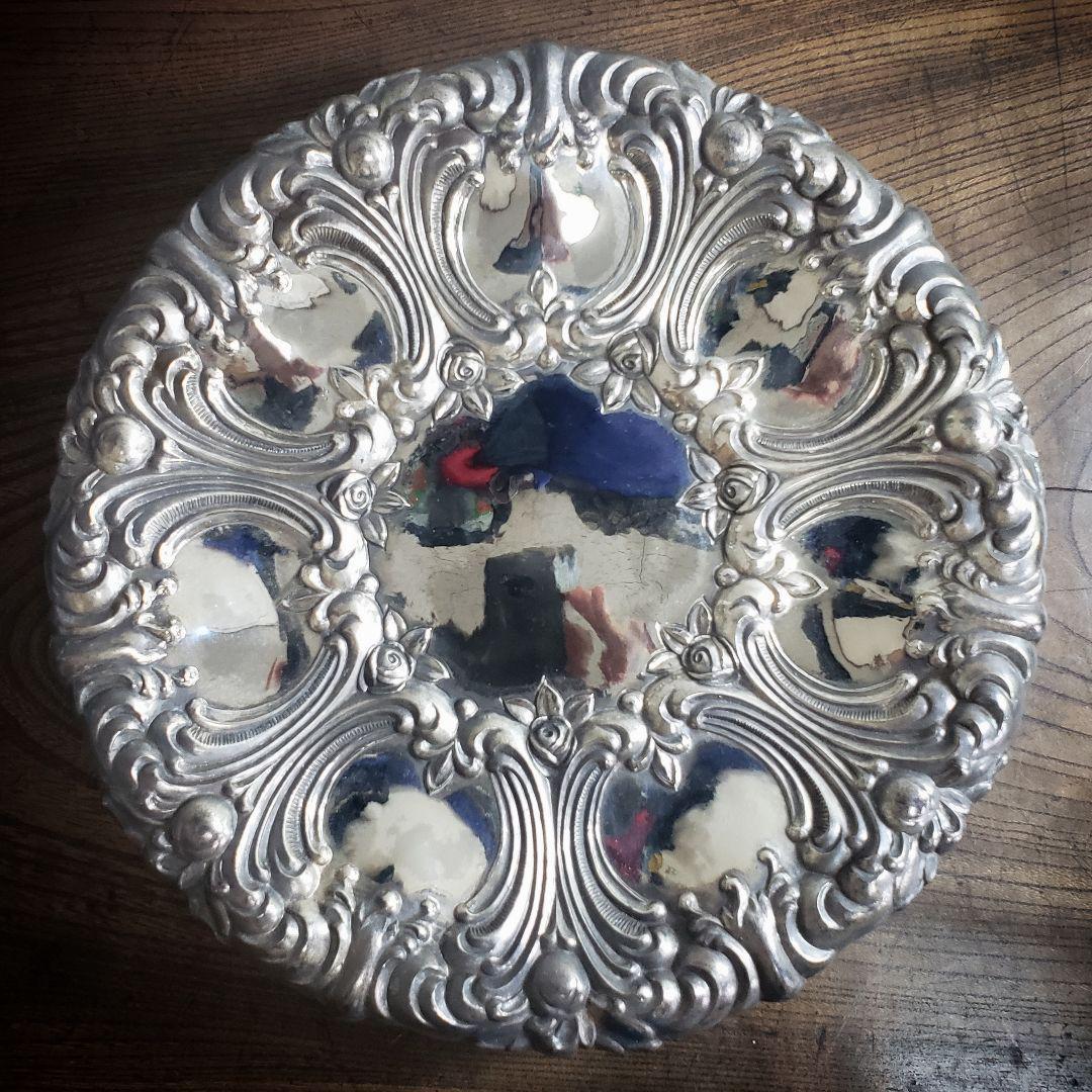 フルーツトレイ 果物皿 シルバープレート ミッドセンチュリー アンティーク