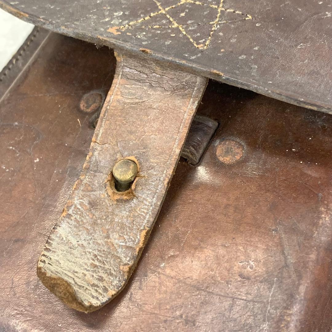 【Cy'shops】旧日本軍将校鞄 星印 水筒 当時物 時代物