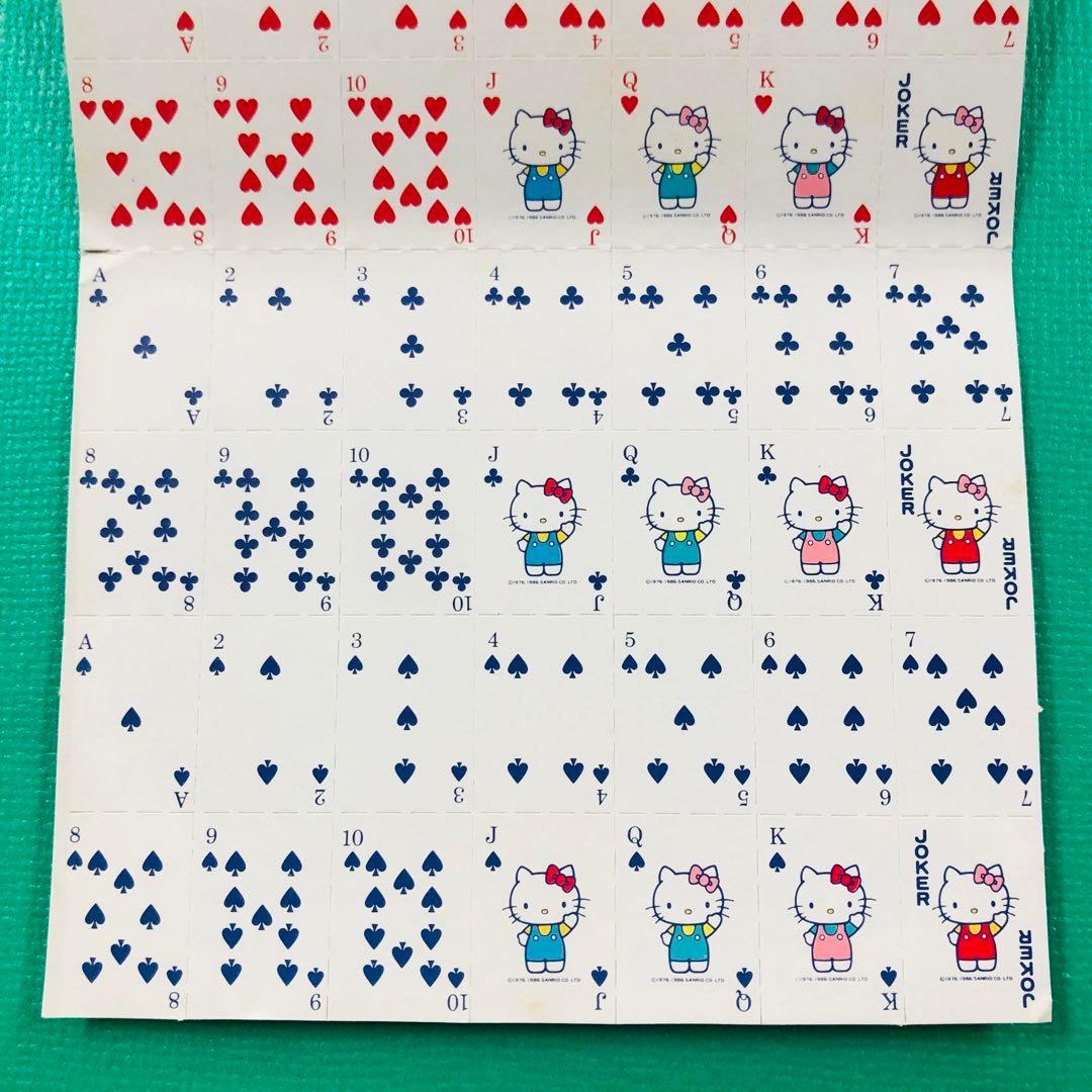 1986年製 激レア★ハローキティ 超ミニサイズ トランプ 2種4個セット