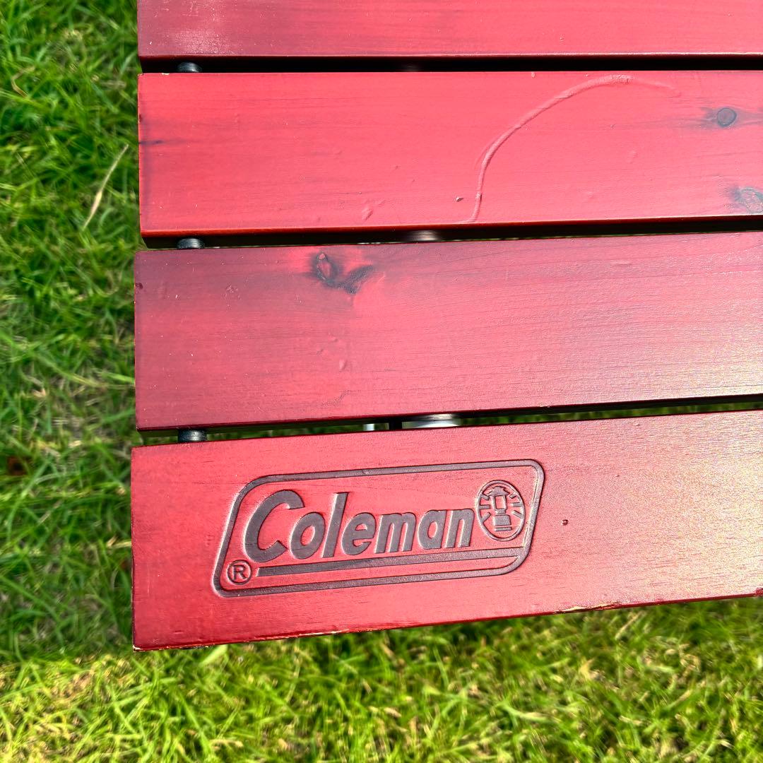 【使用感少】コールマン Coleman ウッドロールテーブル 廃盤カラー