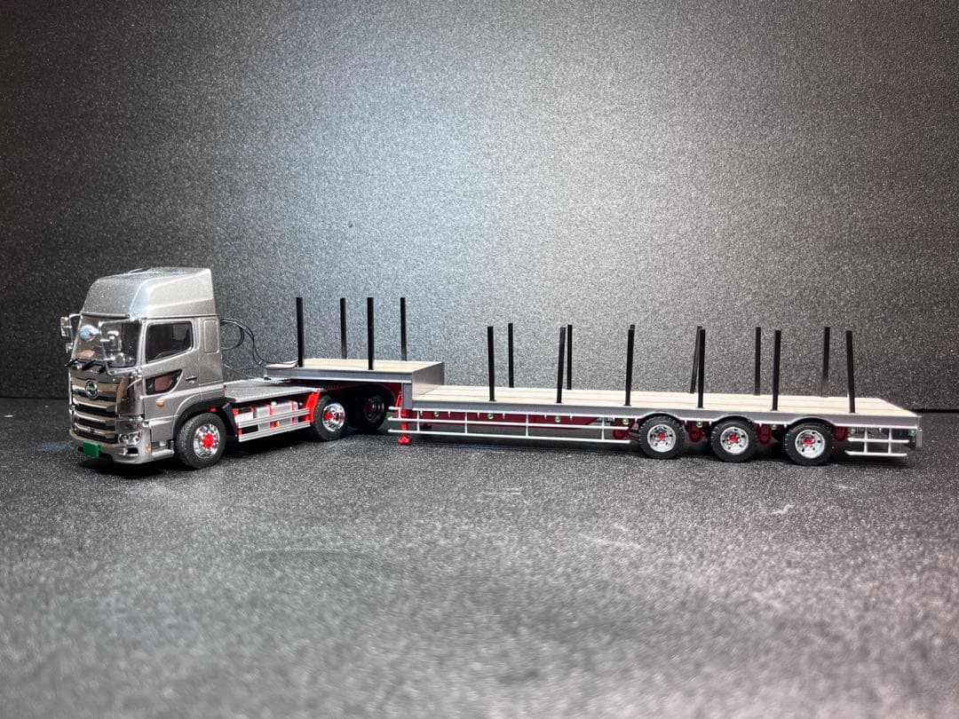 ひろか　1/50 段落ち3軸フラットトレーラー