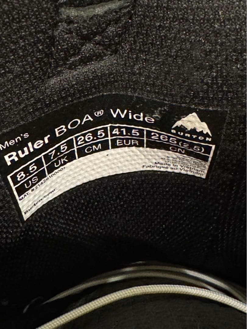 24-25モデル Burton Ruler Wide BOA® ブーツ 26.5
