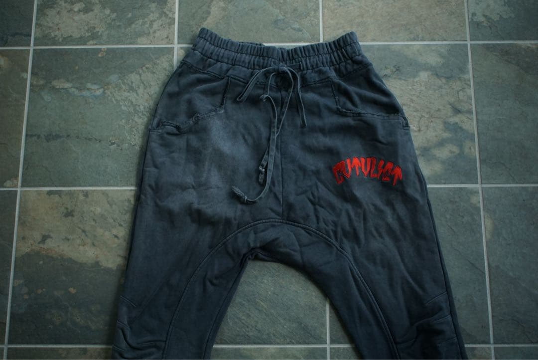 CVTVLIST 加工 サルエル リブ スウェット パンツ カタリスト