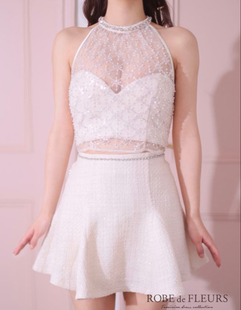 C*♡様 ROBE de FLEURS セットアップ アイボリーナイトドレス S