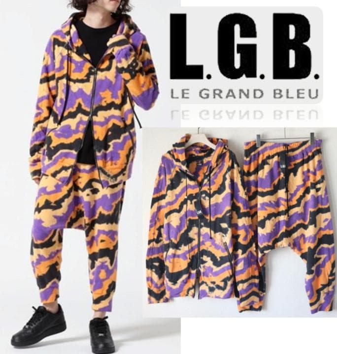 新品【ルグランブルー】スウェット上下セット パーカー サルエルパンツ 2(M-L