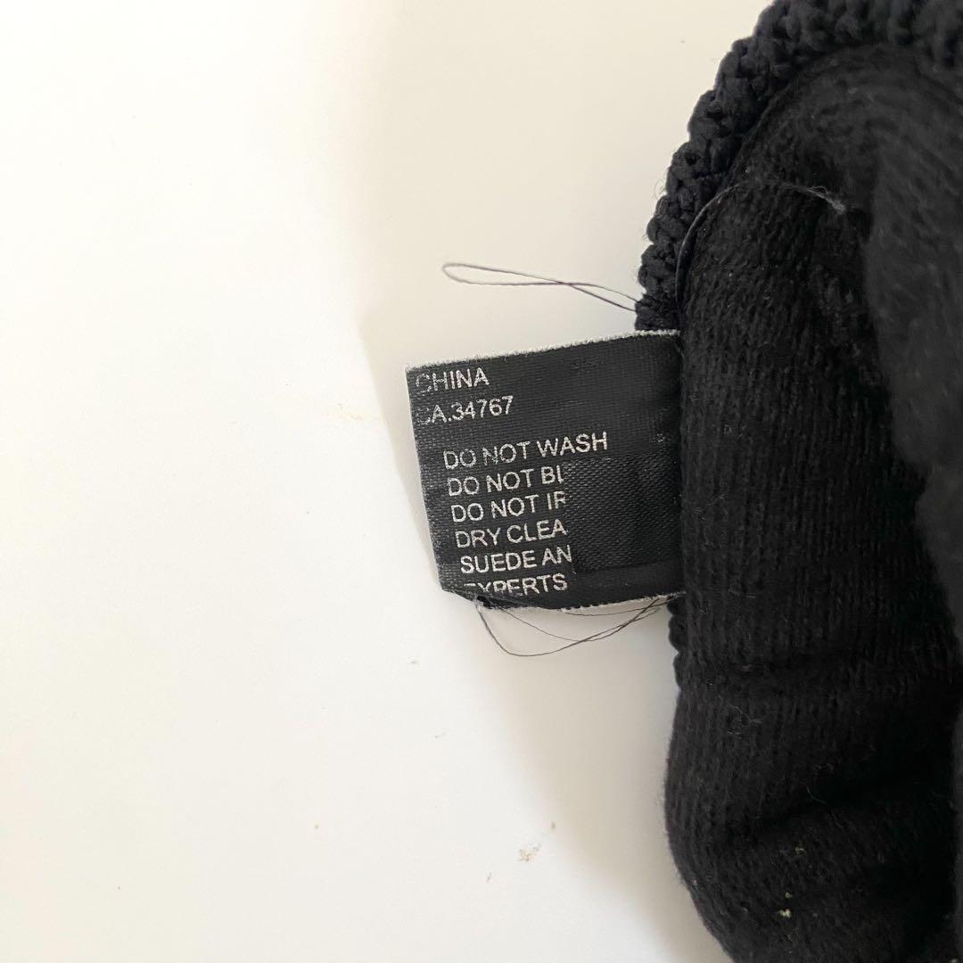 極美品　prada sport globe 耐久良　鹿レザー切り替え　中綿手袋