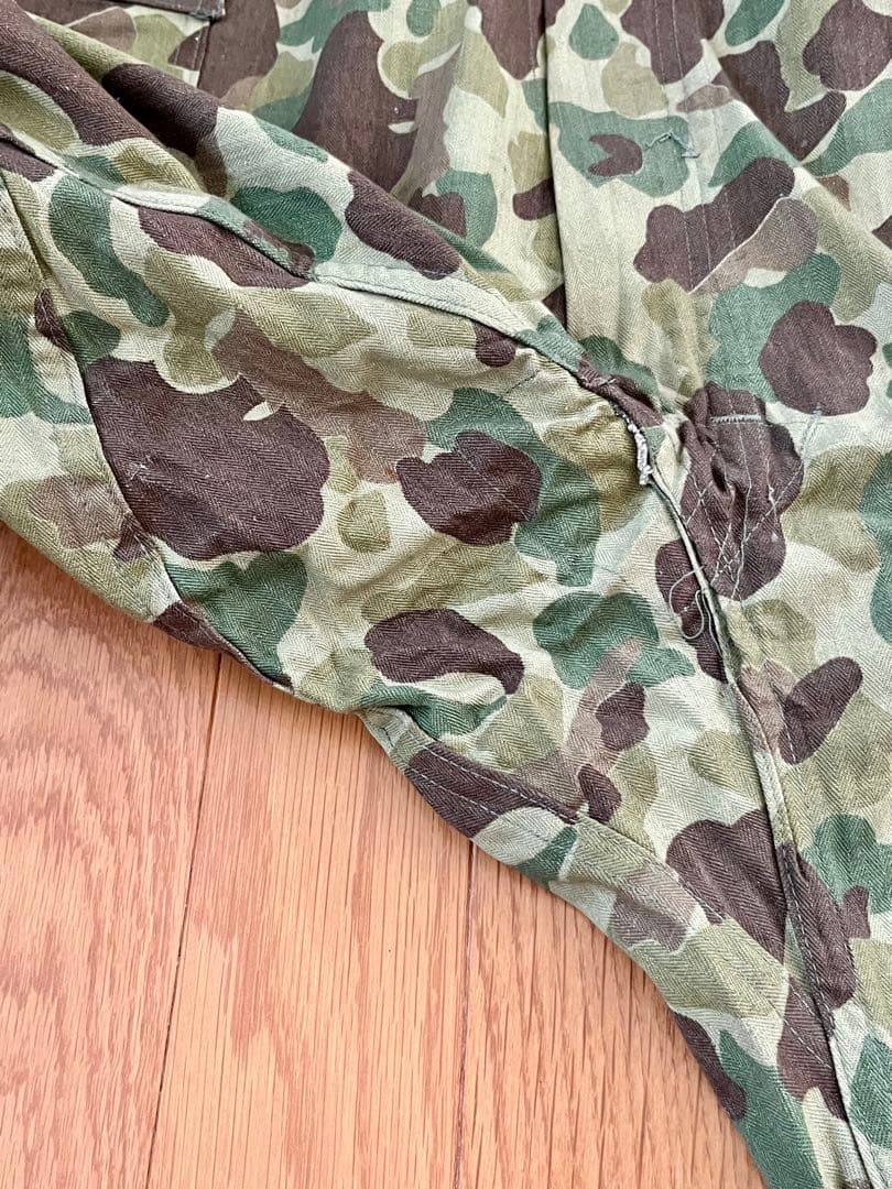 40s U.S.ARMY ダックハンターカモHBT 本物実物デッドストック PW