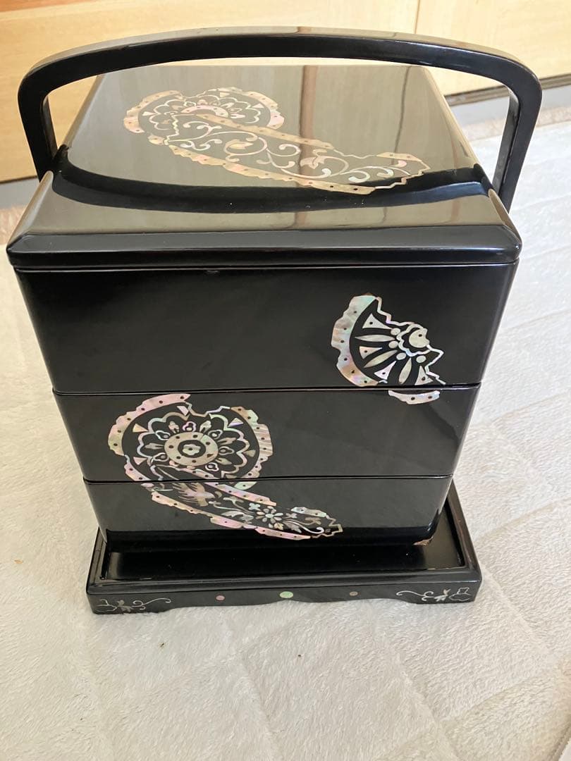 螺鈿重箱 3段 骨董