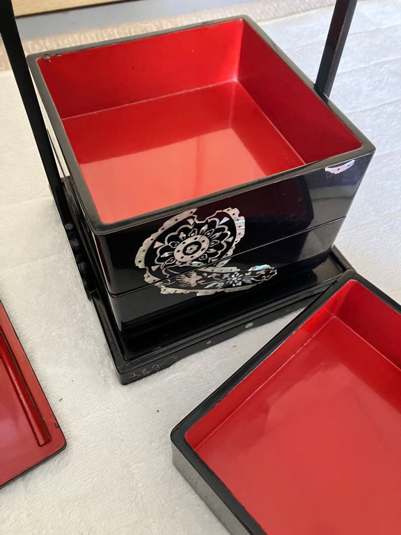 螺鈿重箱 3段 骨董