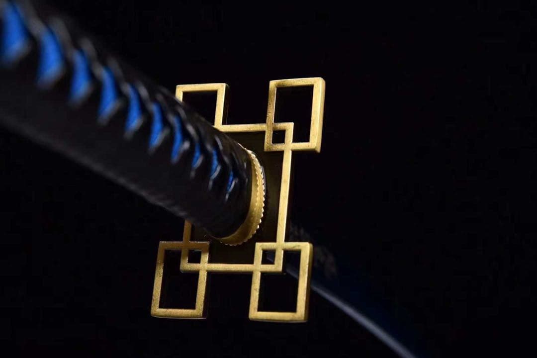 鬼滅の刃 時透無一郎 日輪刀 鑑賞用 武具 古兵器 黒石目鞘 本牛革柄巻