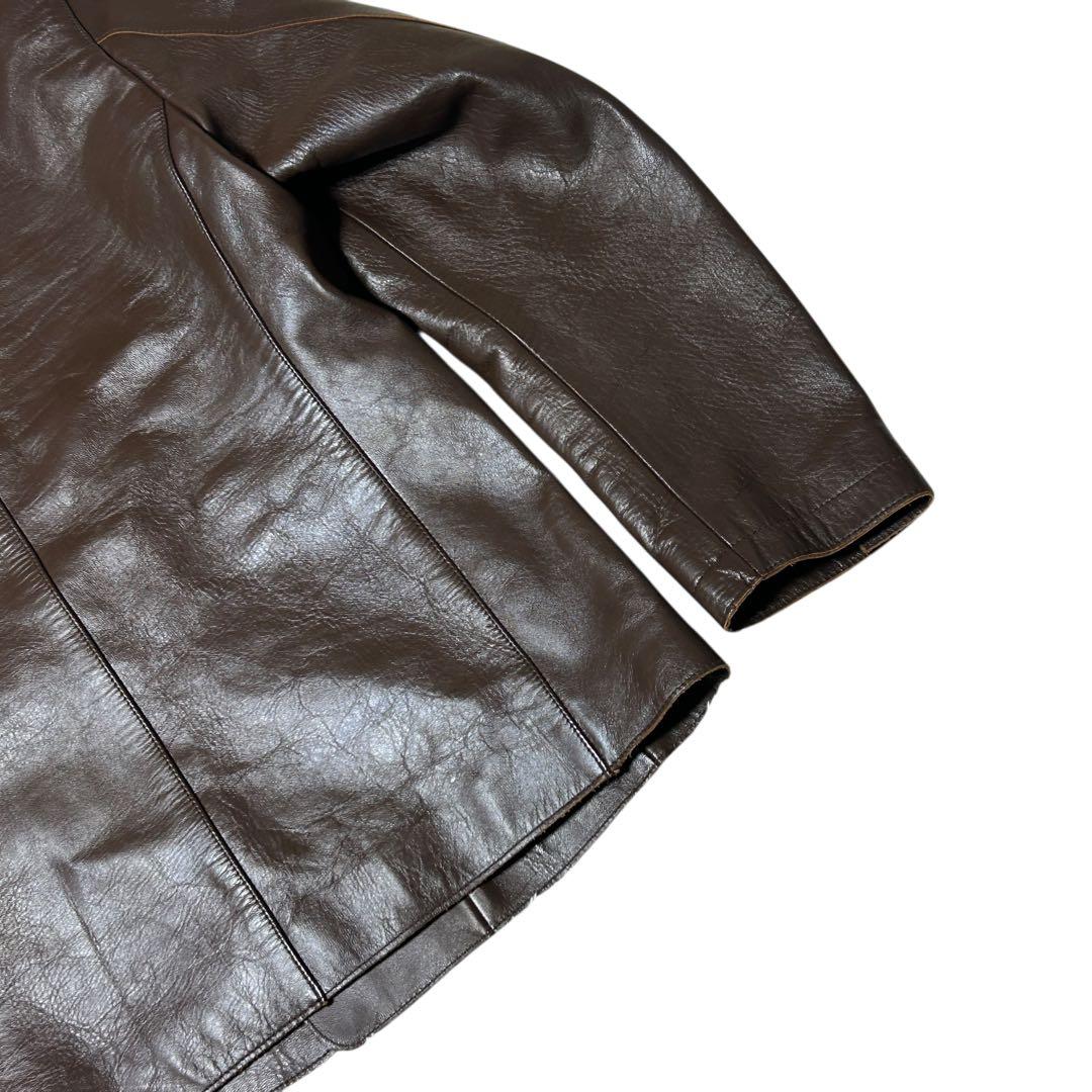 極美品　WORK NOT WORK スタンドカラー　ホースレザージャケット　M