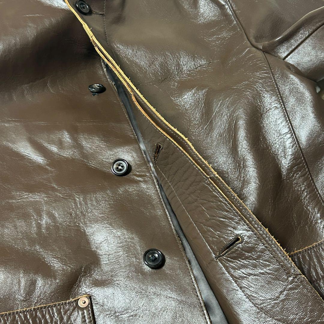 極美品　WORK NOT WORK スタンドカラー　ホースレザージャケット　M