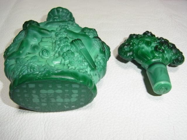 小柴外一 幻の技法◆岩城硝子 パート・ド・ヴェール 香水瓶『花や天使』瑪瑙ガラス